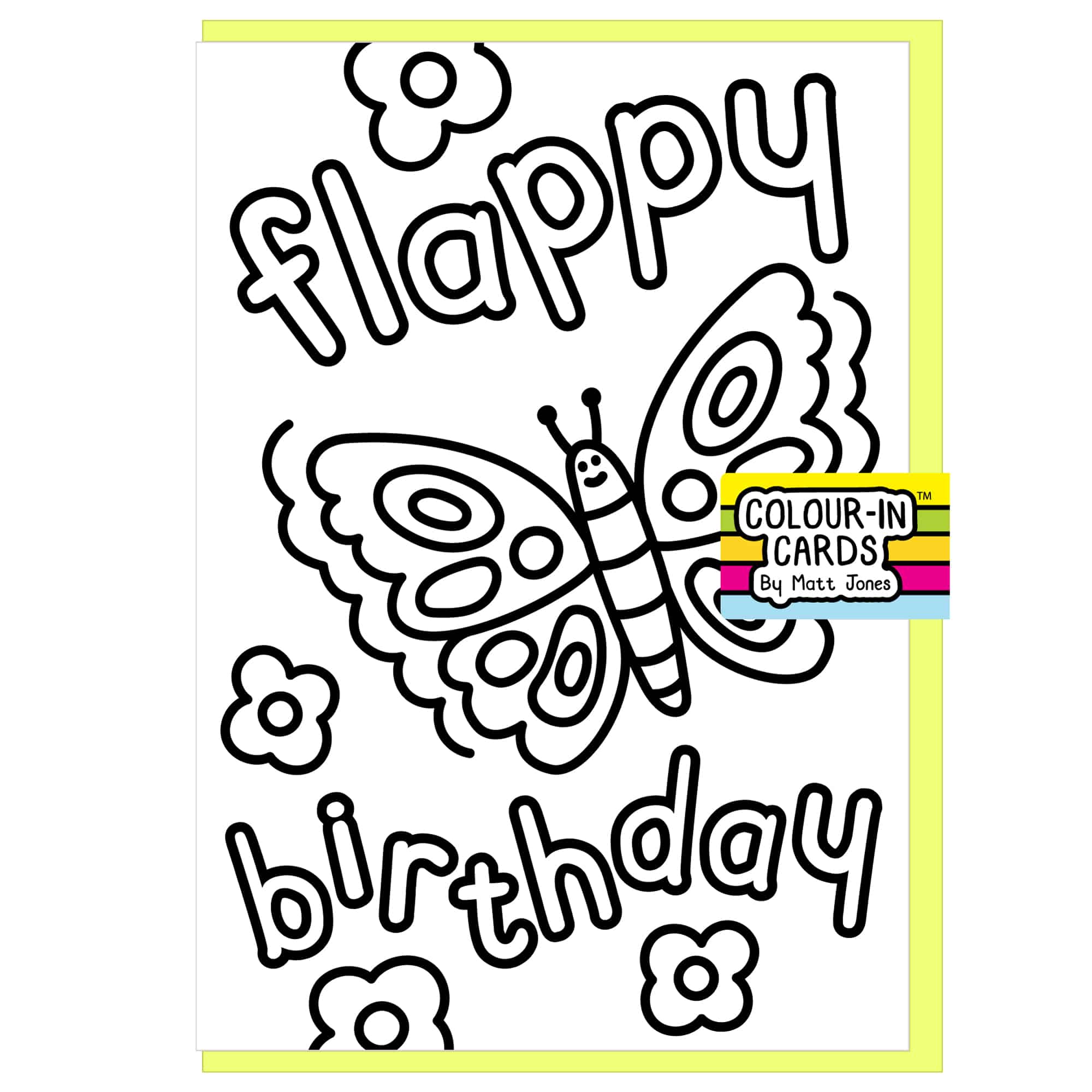 Flappy Birthday Colour in Card by Matt Jones Lunartik
