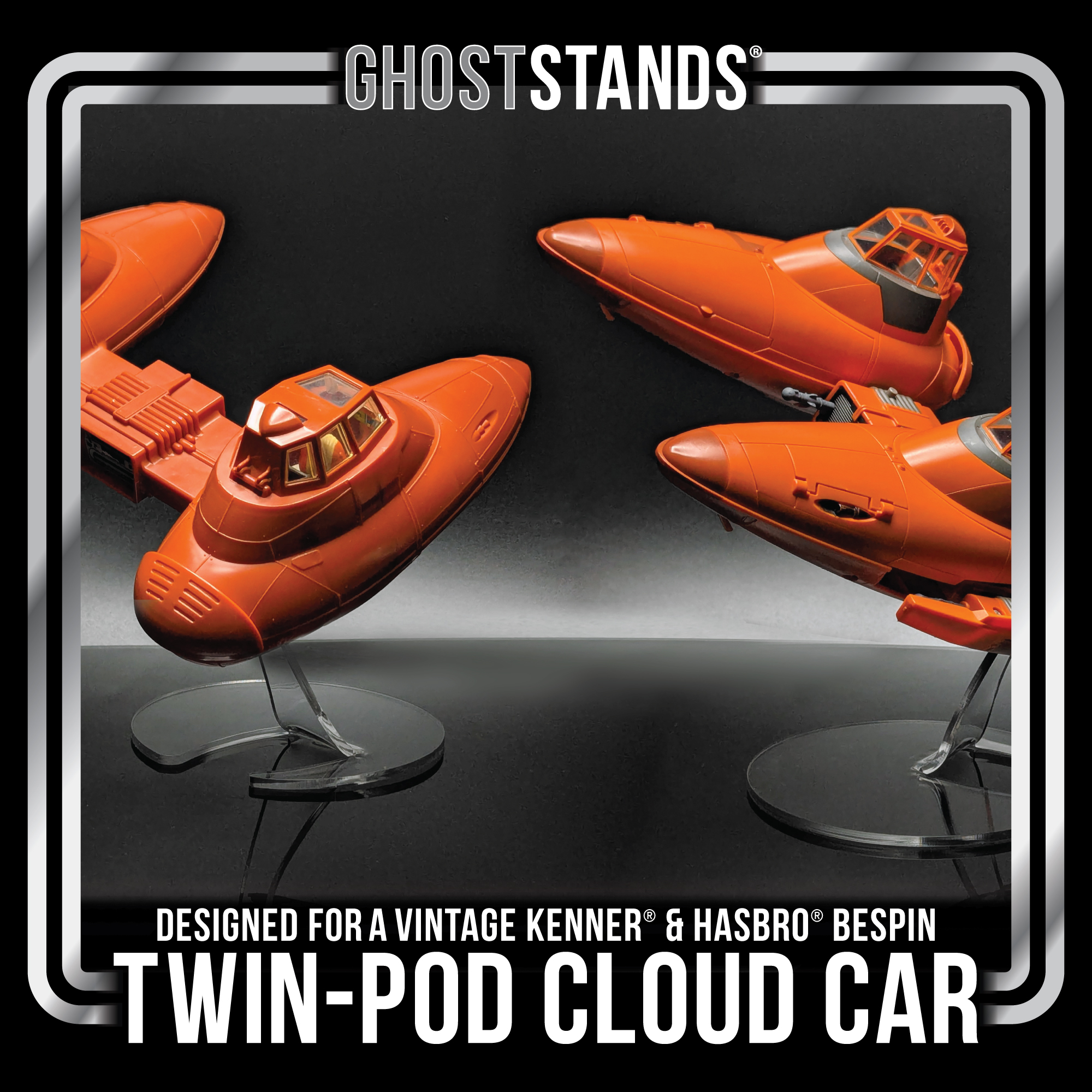 Twin-Pod Cloud Car Ghost Stand | 80's Kenner + 2010 Bespin Hasbro